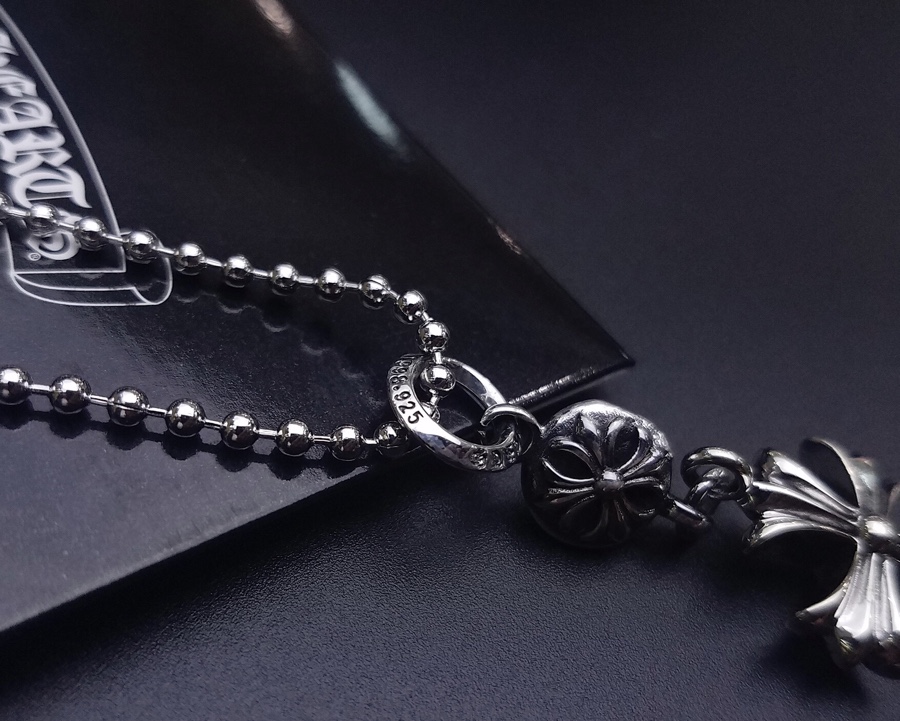 高仿Chrome Hearts克羅心飾品 單球十字架十字花吊墜/項鍊