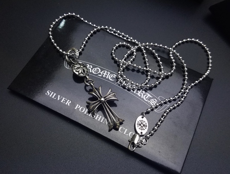 高仿Chrome Hearts克羅心飾品 單球十字架十字花吊墜/項鍊