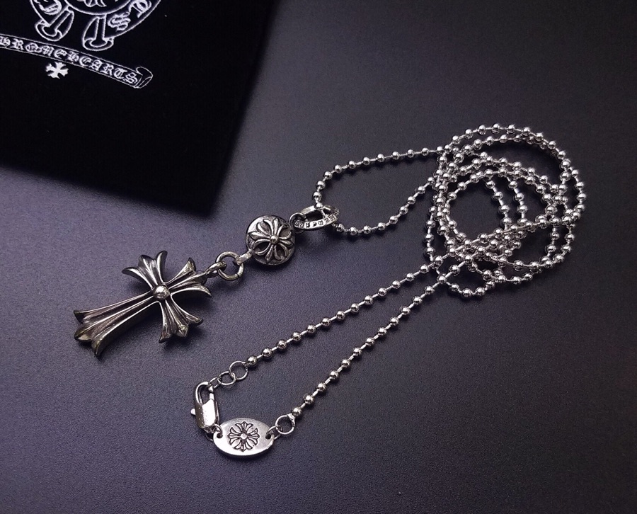 高仿Chrome Hearts克羅心飾品 單球十字架十字花吊墜/項鍊