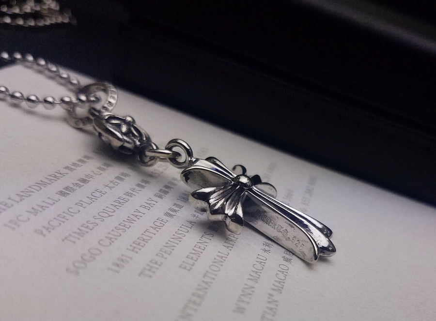 高仿Chrome Hearts克羅心飾品 單球十字架十字花吊墜/項鍊