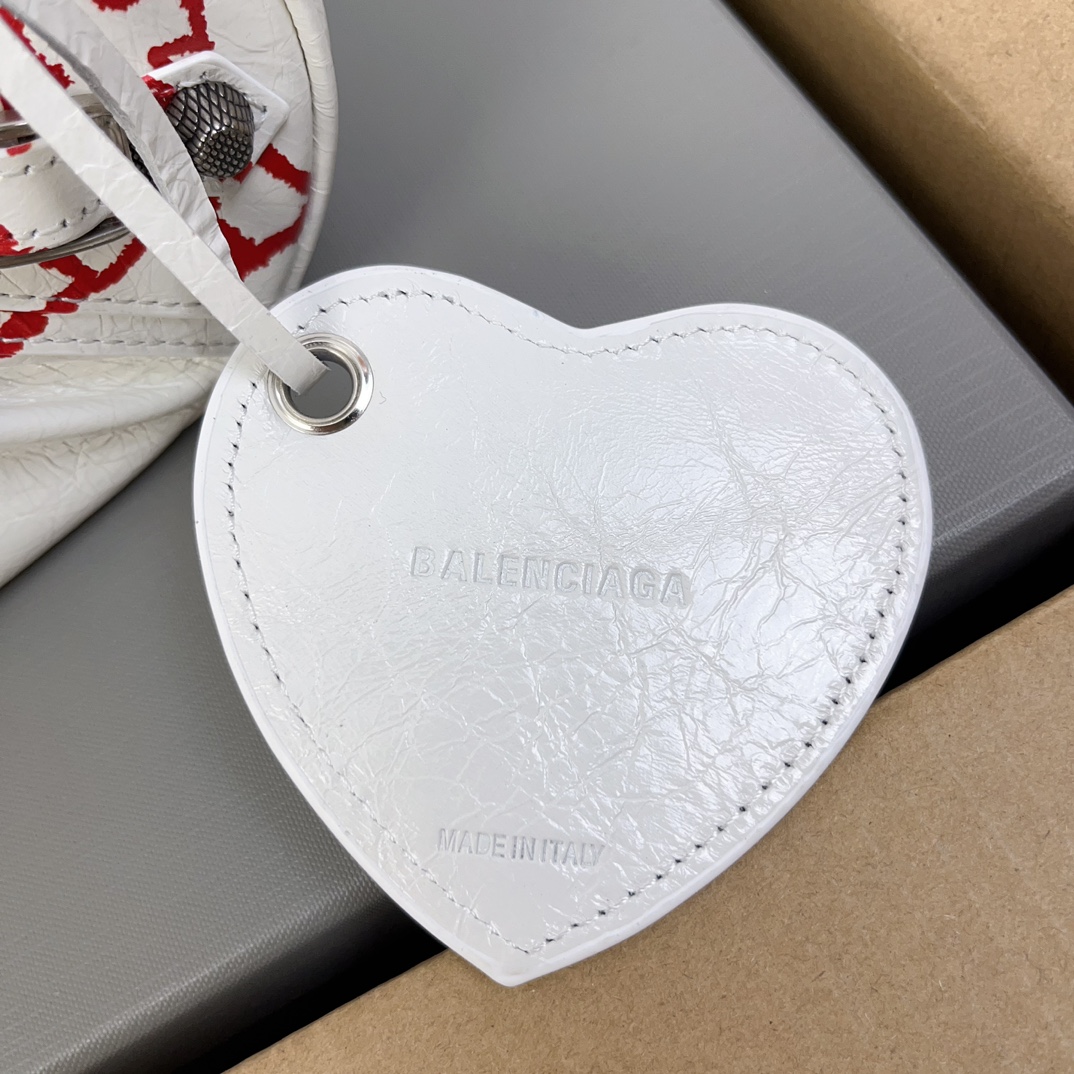 高仿balenciaga巴黎世家包包 LE CAGOLE DIY METAL加小號肩揹包 白色