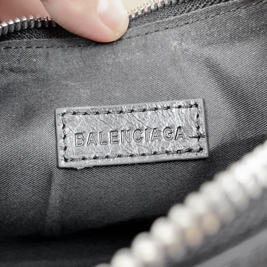 高仿balenciaga巴黎世家包包 LE CAGOLE DIY METAL加小號肩揹包 黑