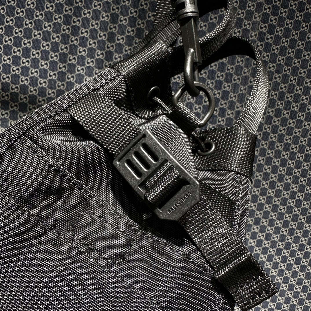 原單高仿alenciaga巴黎世家包包 Army 黑色尼龍小號托特包