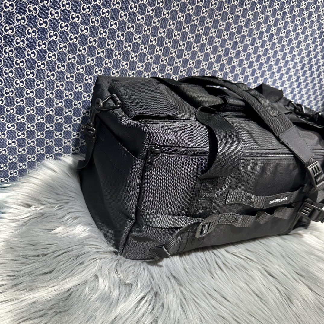 原單高仿balenciaga巴黎世家包包 黑色Army 大號 尼龍斜背手提旅行包 