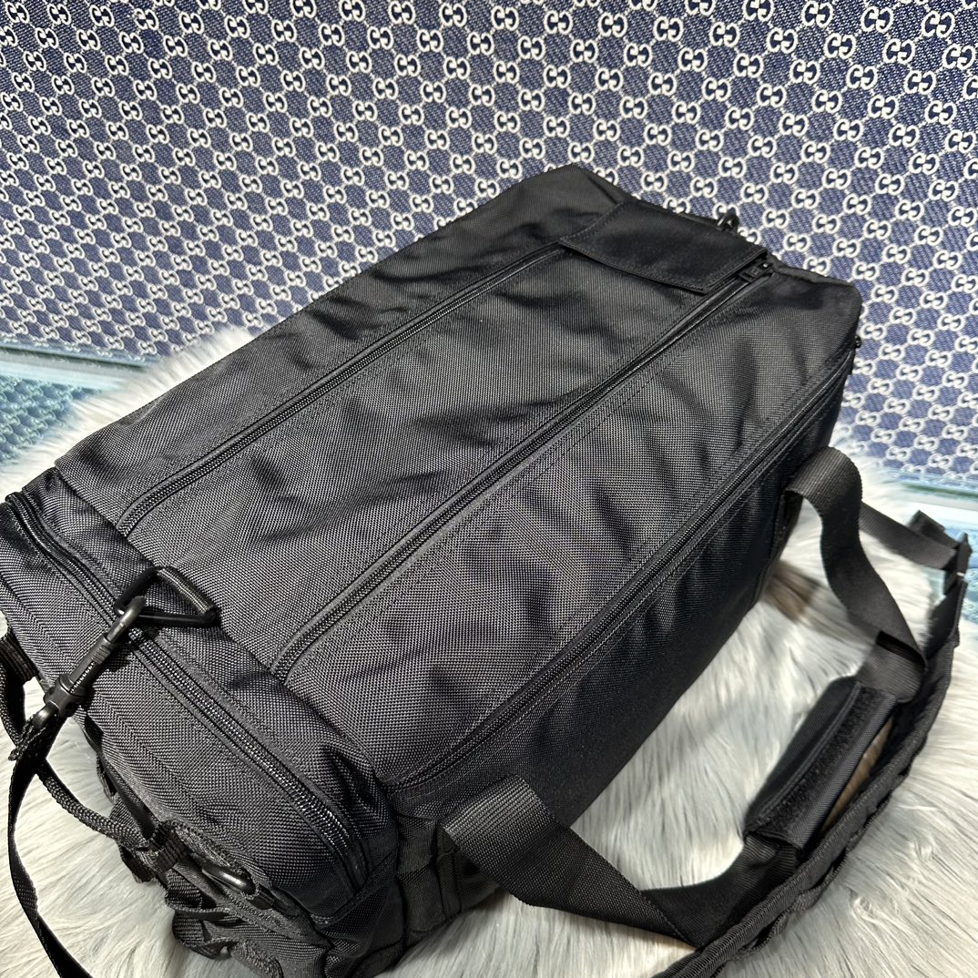 原單高仿balenciaga巴黎世家包包 黑色Army 大號 尼龍斜背手提旅行包 