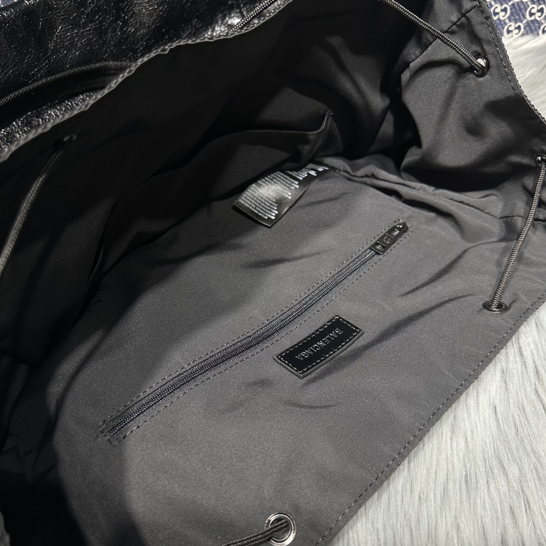 原單複刻balenciaga巴黎世家 Army中號黑色細紋牛皮革托特包