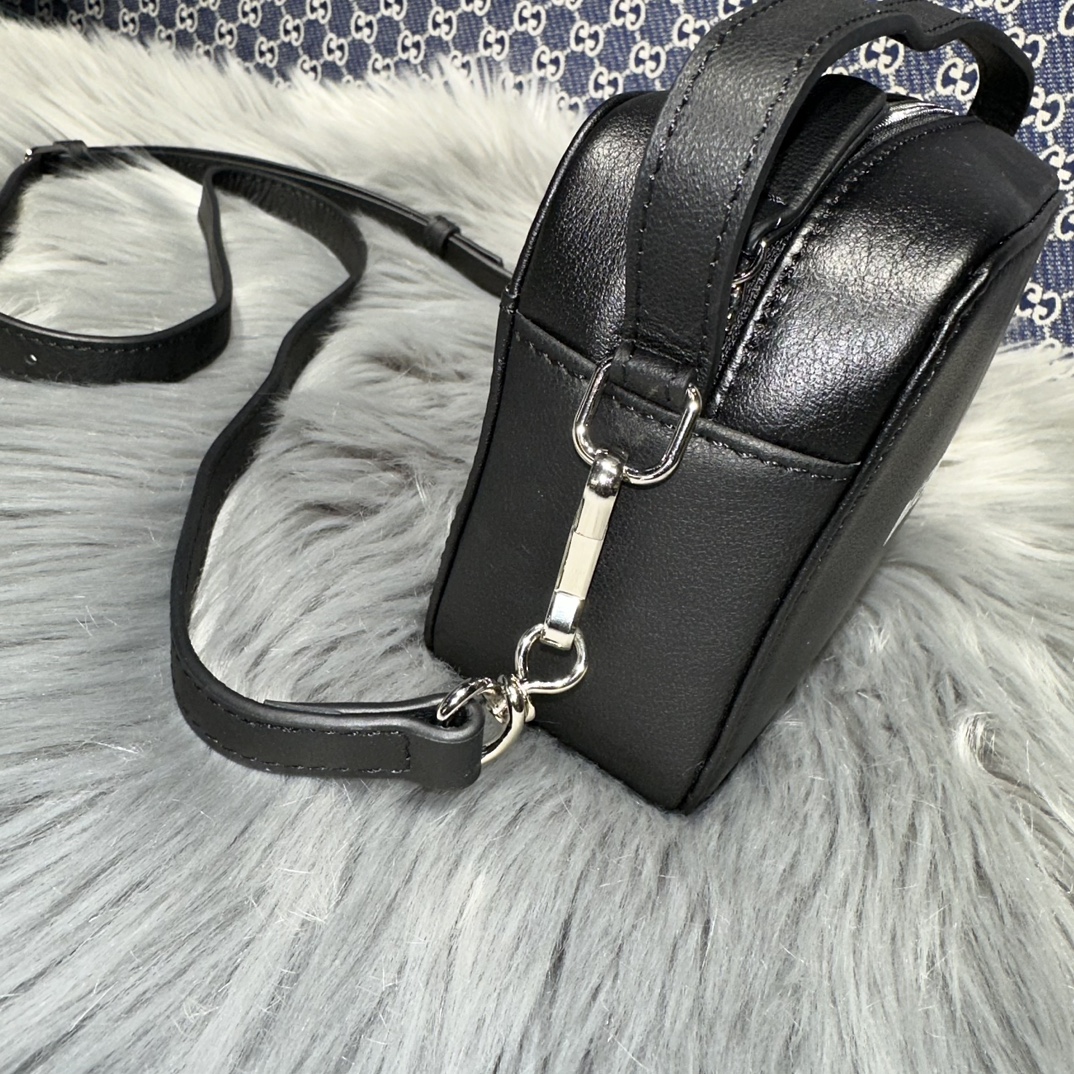 1比1複刻balenciaga巴黎世家 黑色柔滑小牛皮Everyday加小號相機包
