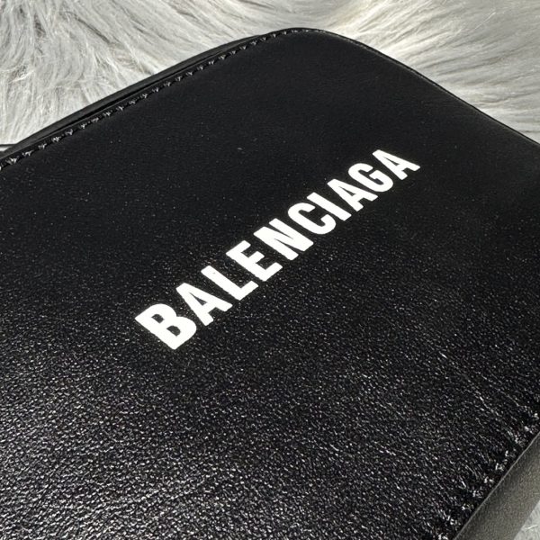 1比1複刻balenciaga巴黎世家 黑色柔滑小牛皮Everyday加小號相機包