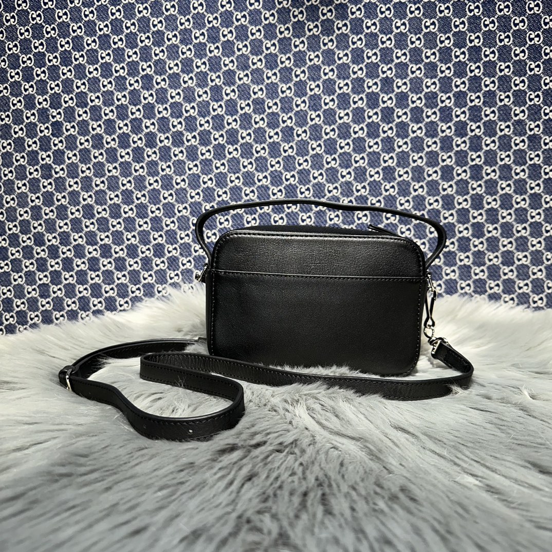 1比1複刻balenciaga巴黎世家 黑色柔滑小牛皮Everyday加小號相機包