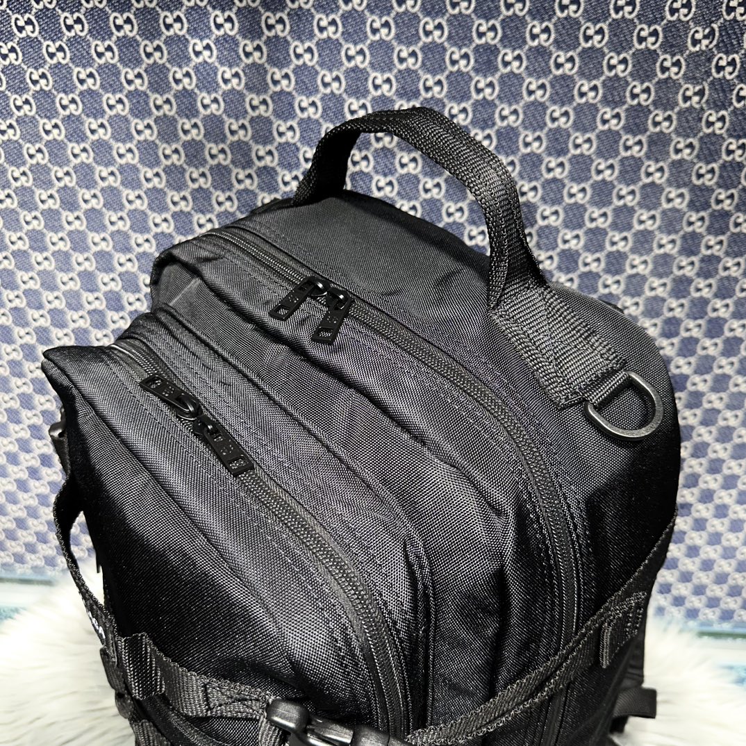 複刻balenciaga巴黎世家 Army Space 小號黑色休閒尼龍雙肩包