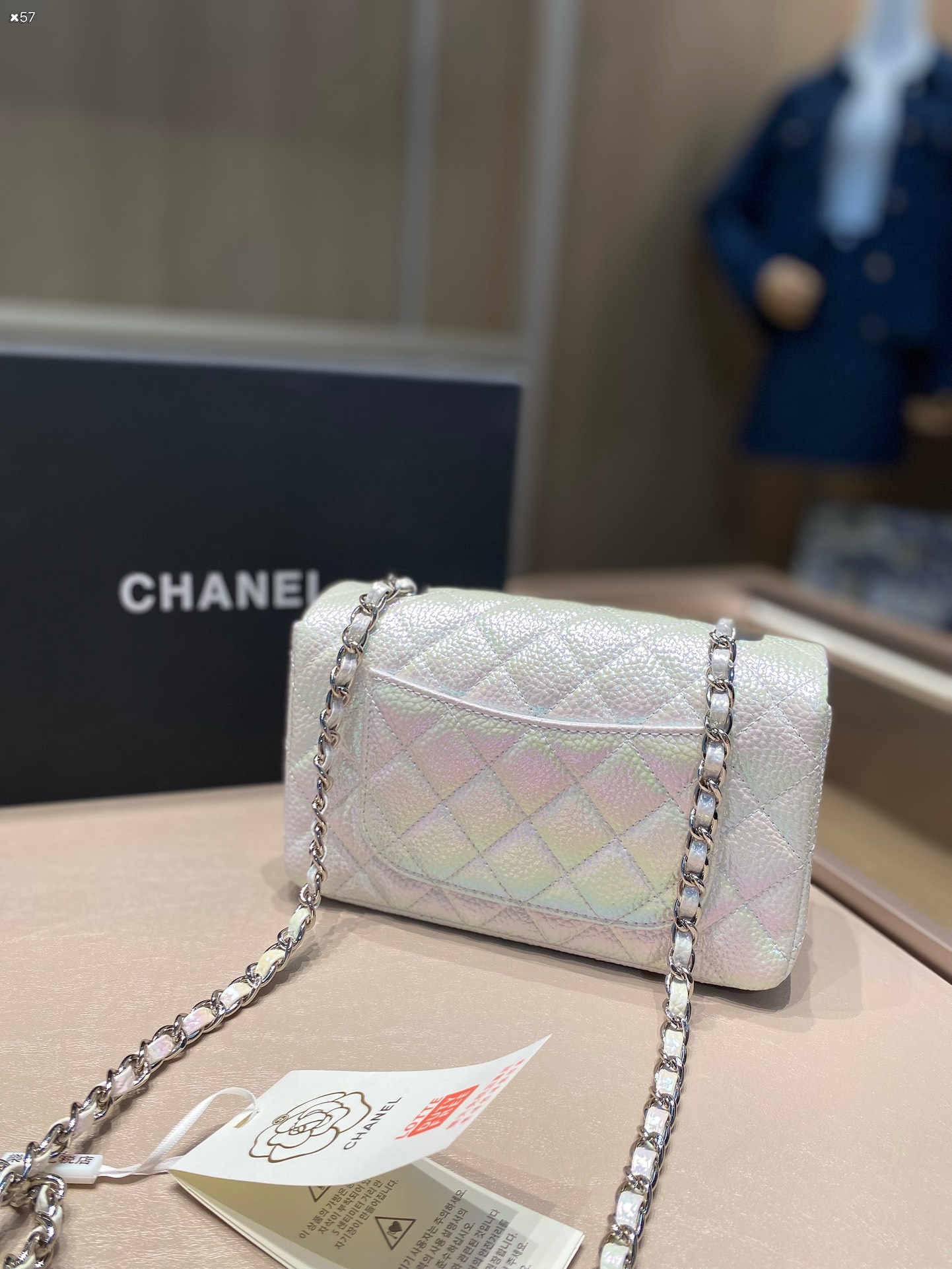 經典設計 漸變色 真皮方胖子CHANEL包包 小香加包包