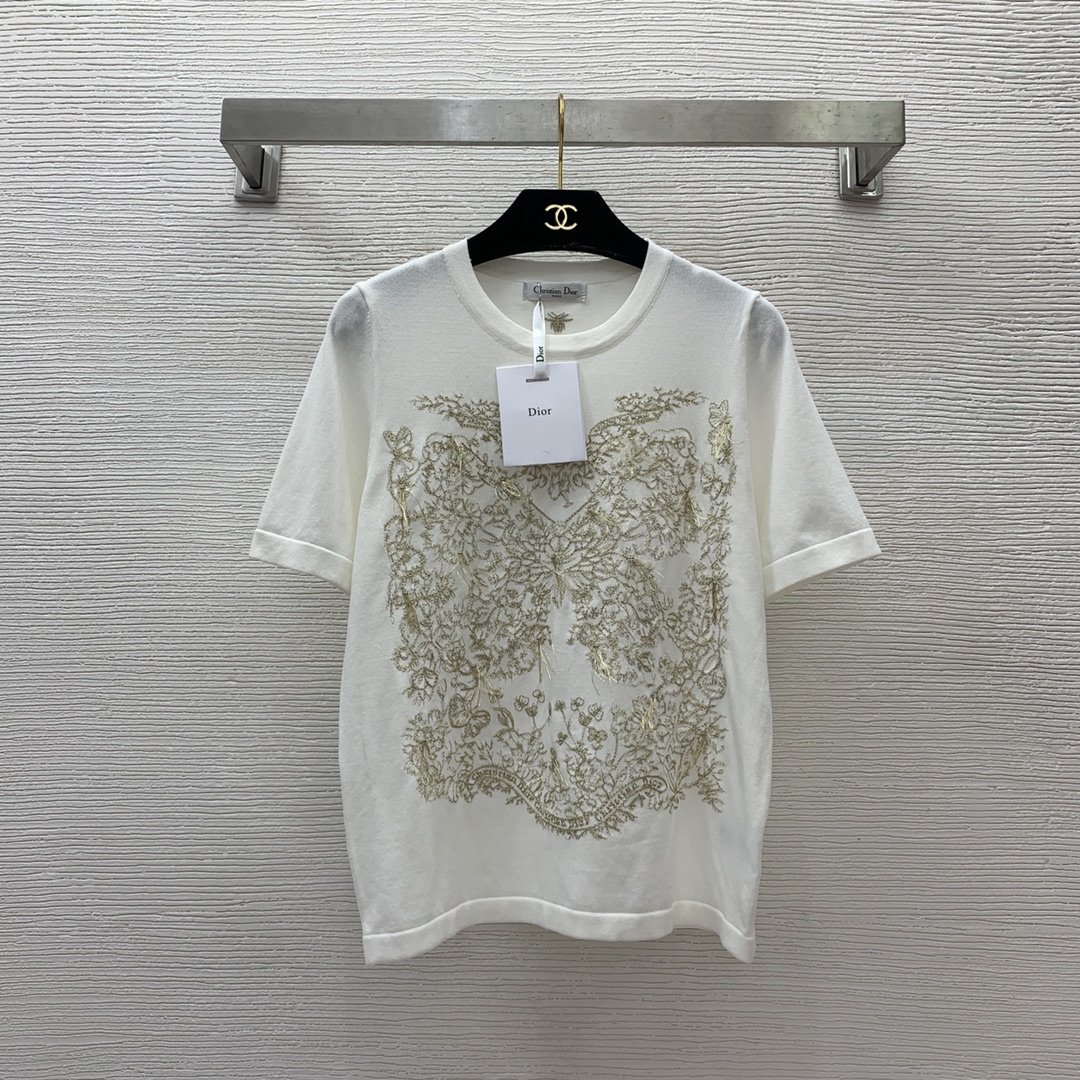 DIOR一比一針織面料短袖上衣精品衣服