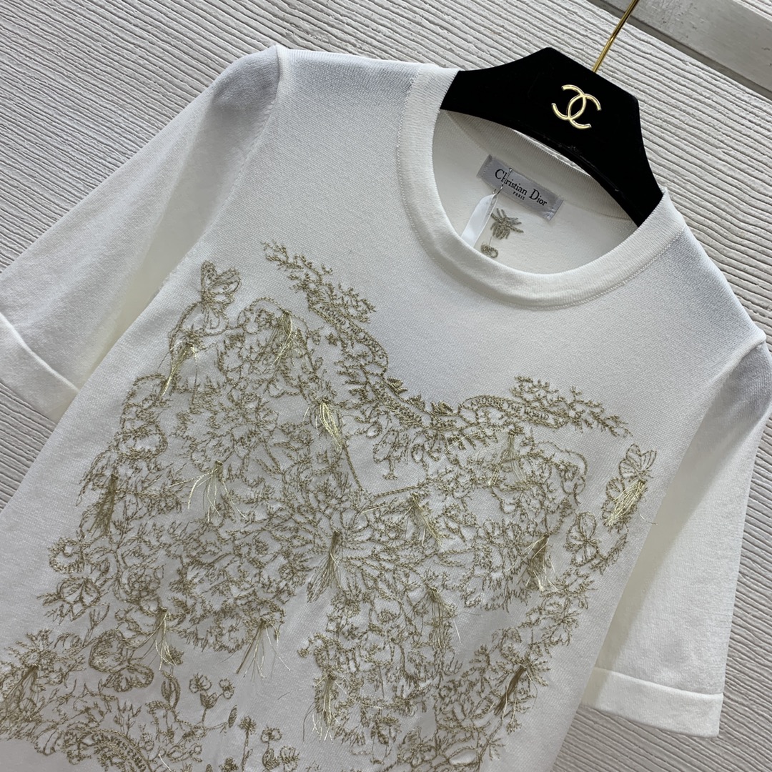 DIOR一比一針織面料短袖上衣精品衣服