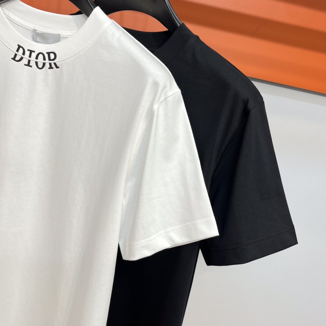 DIOR高仿圓領短袖T恤 印花字母 logo 奢侈品T恤