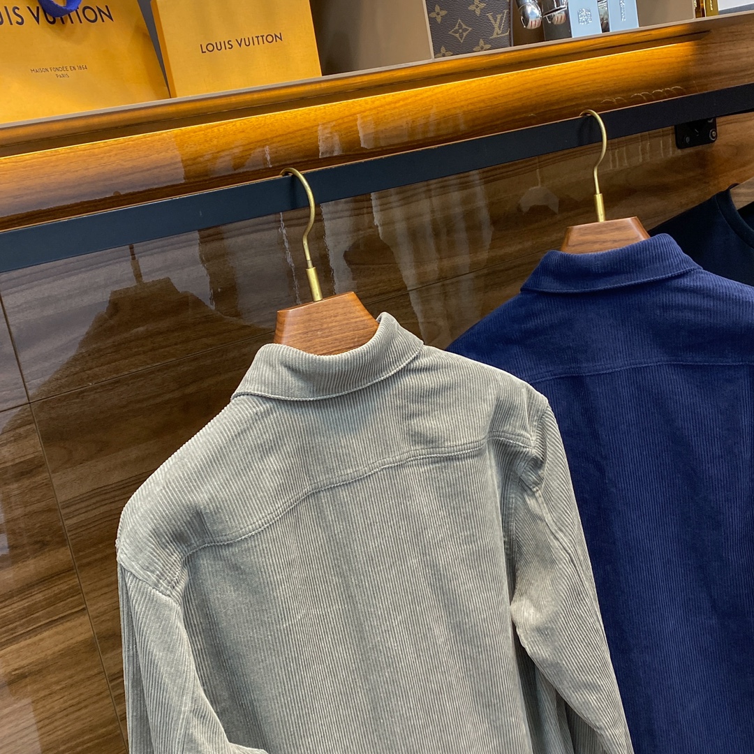 DIOR高仿衣服外套燈芯絨面料薄襯衣