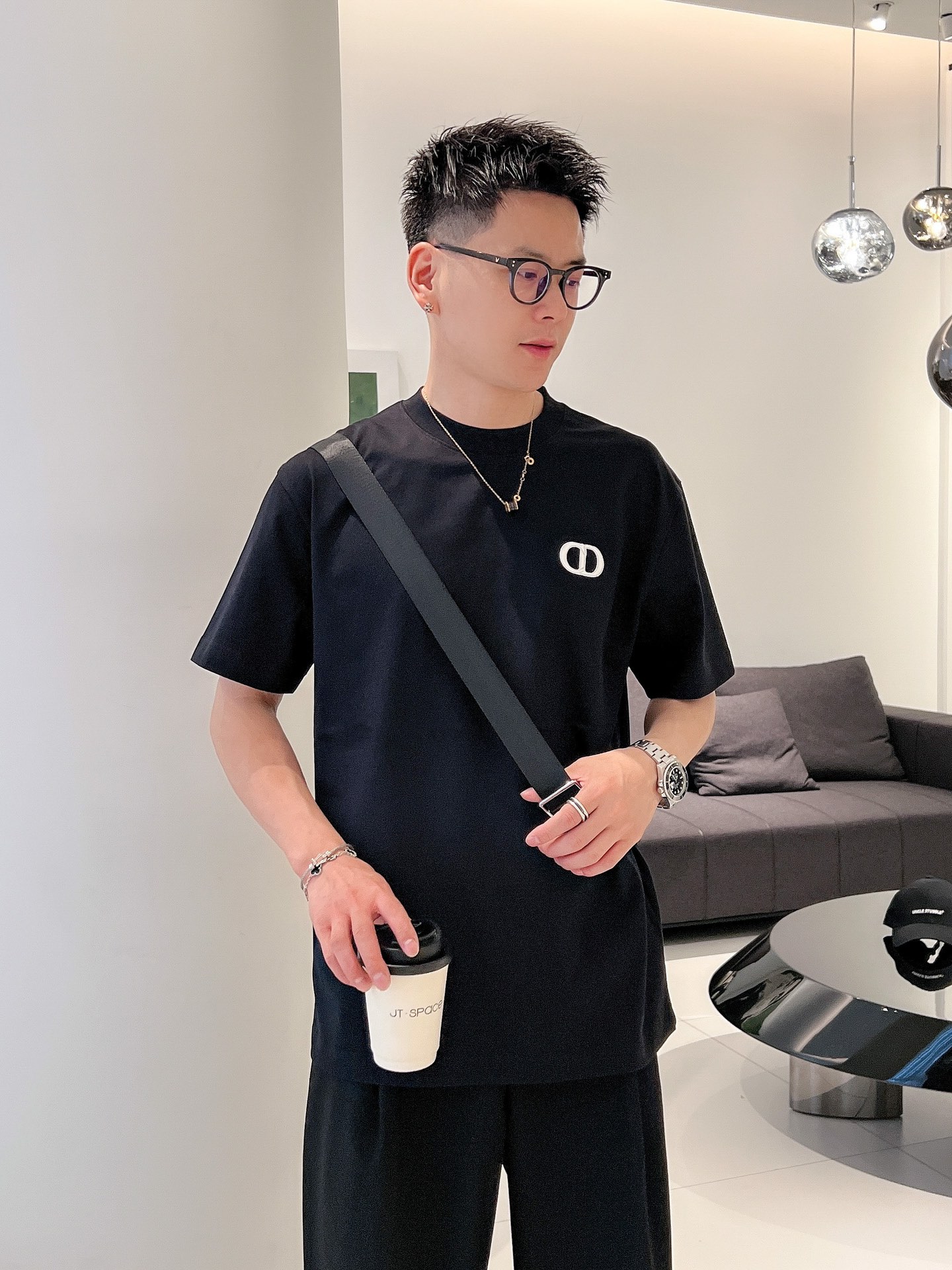 DIOR高端潮牌專櫃同步男裝圓領短袖T恤 高仿