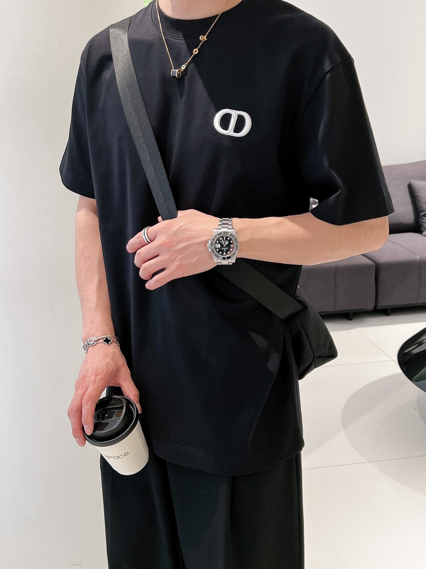 DIOR高端潮牌專櫃同步男裝圓領短袖T恤 高仿