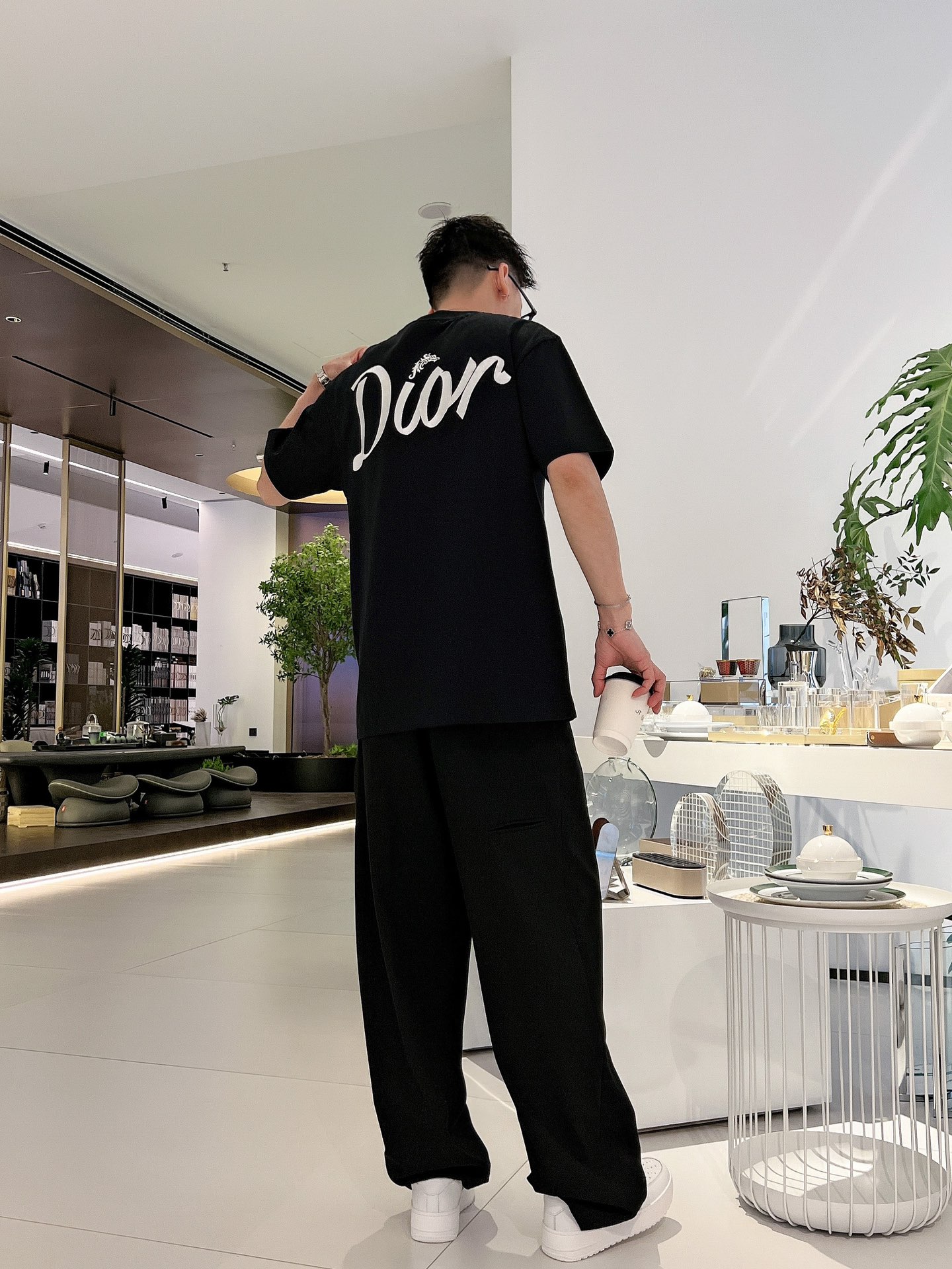 DIOR高端潮牌專櫃同步男裝圓領短袖T恤 高仿