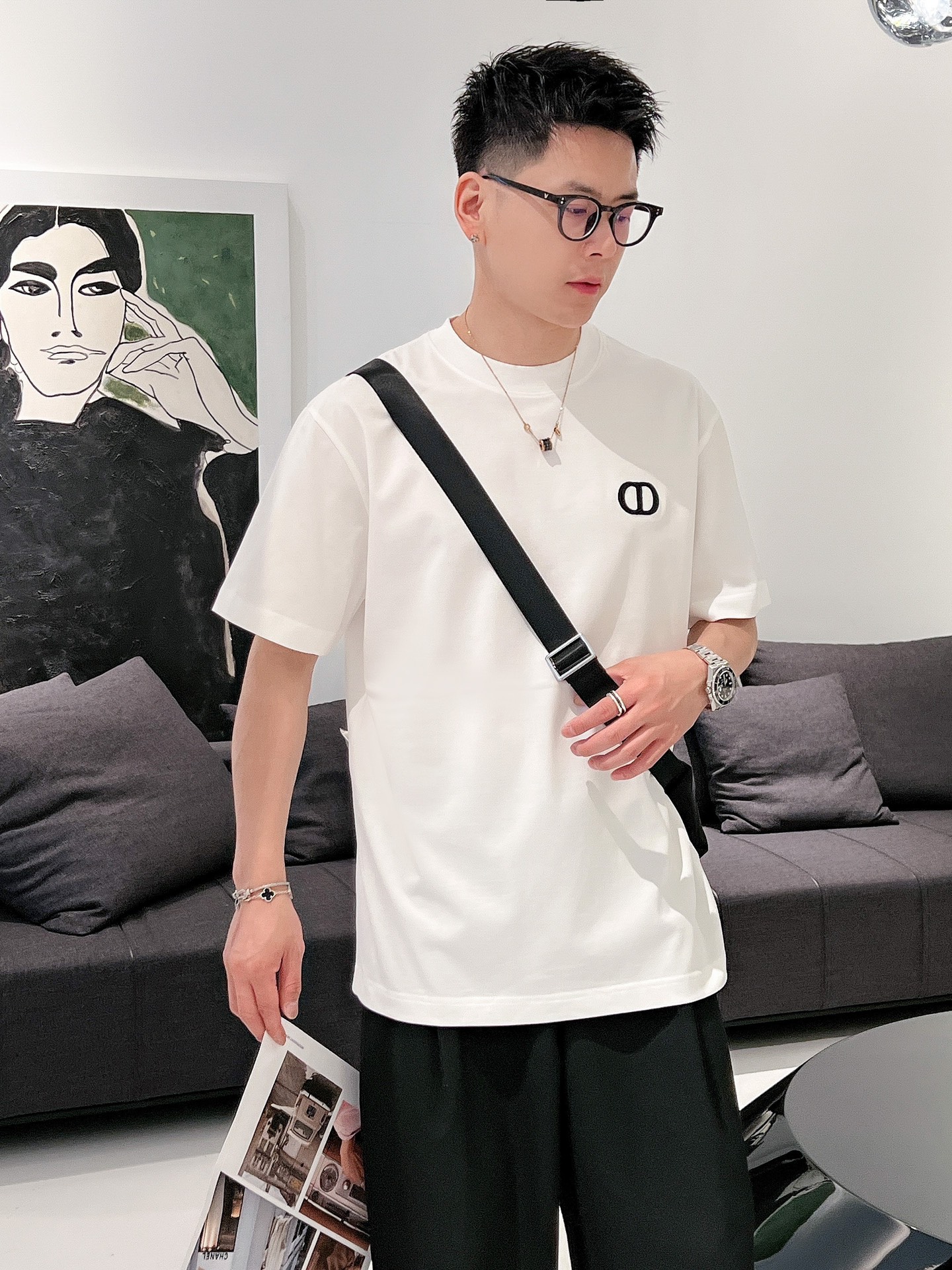 高仿男裝DIOR圓領短袖T恤專櫃同步