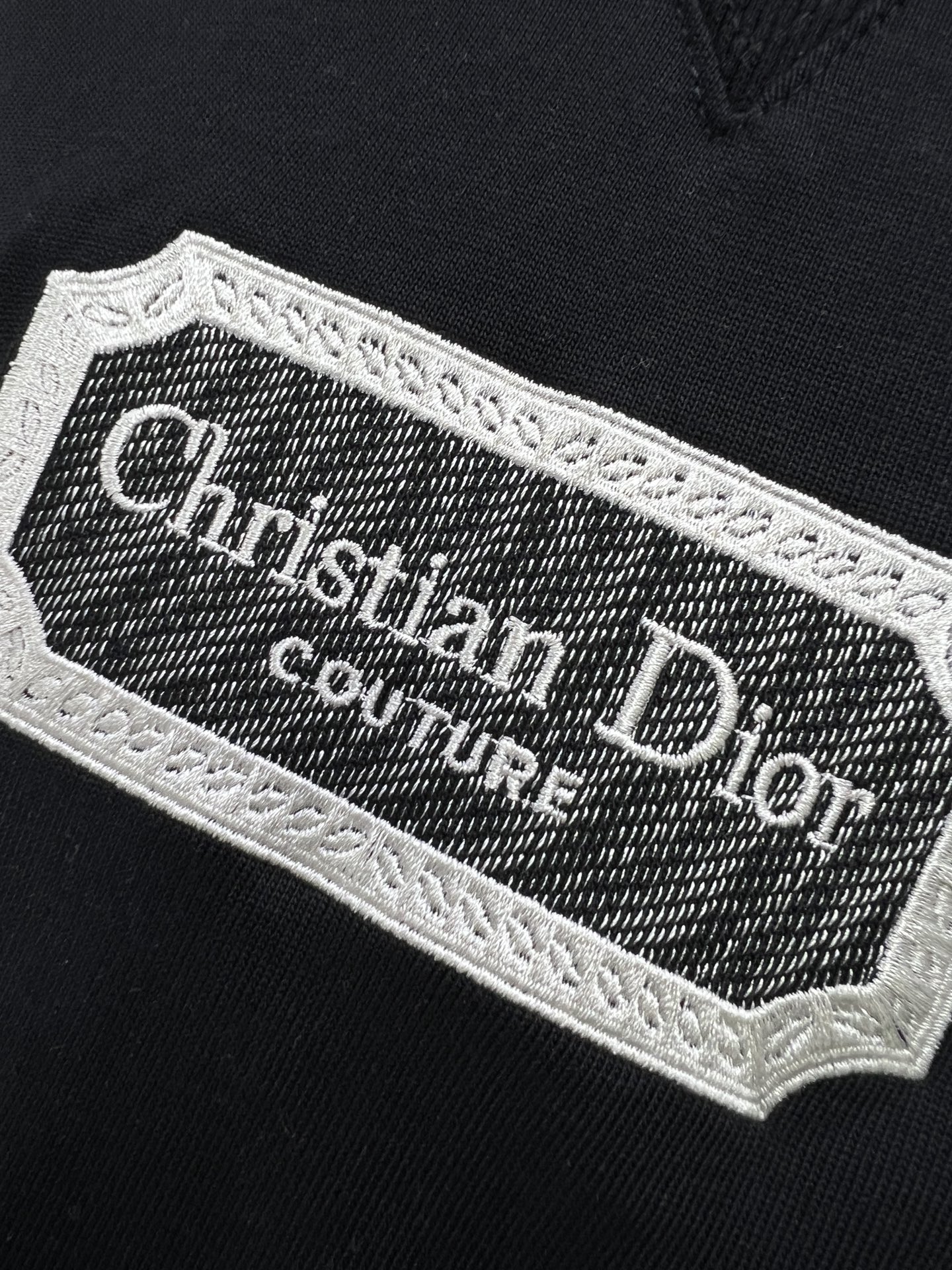 DIOR2024新品高仿男裝衣服純棉短袖T恤 黑色