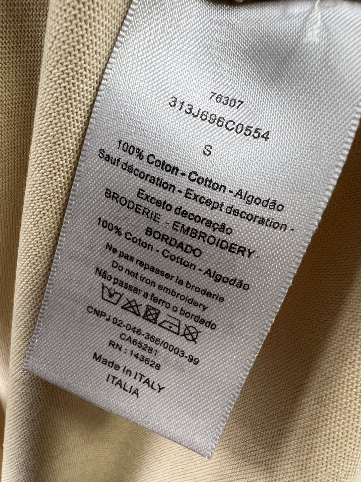 DIOR2024春季新品CD胸前銀標高仿圓領短袖T恤 男女同款