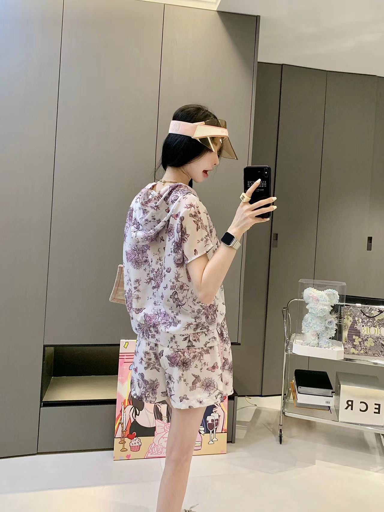 獨家爆款DIOR高仿女裝精品 超薄材質 女士休閒套裝