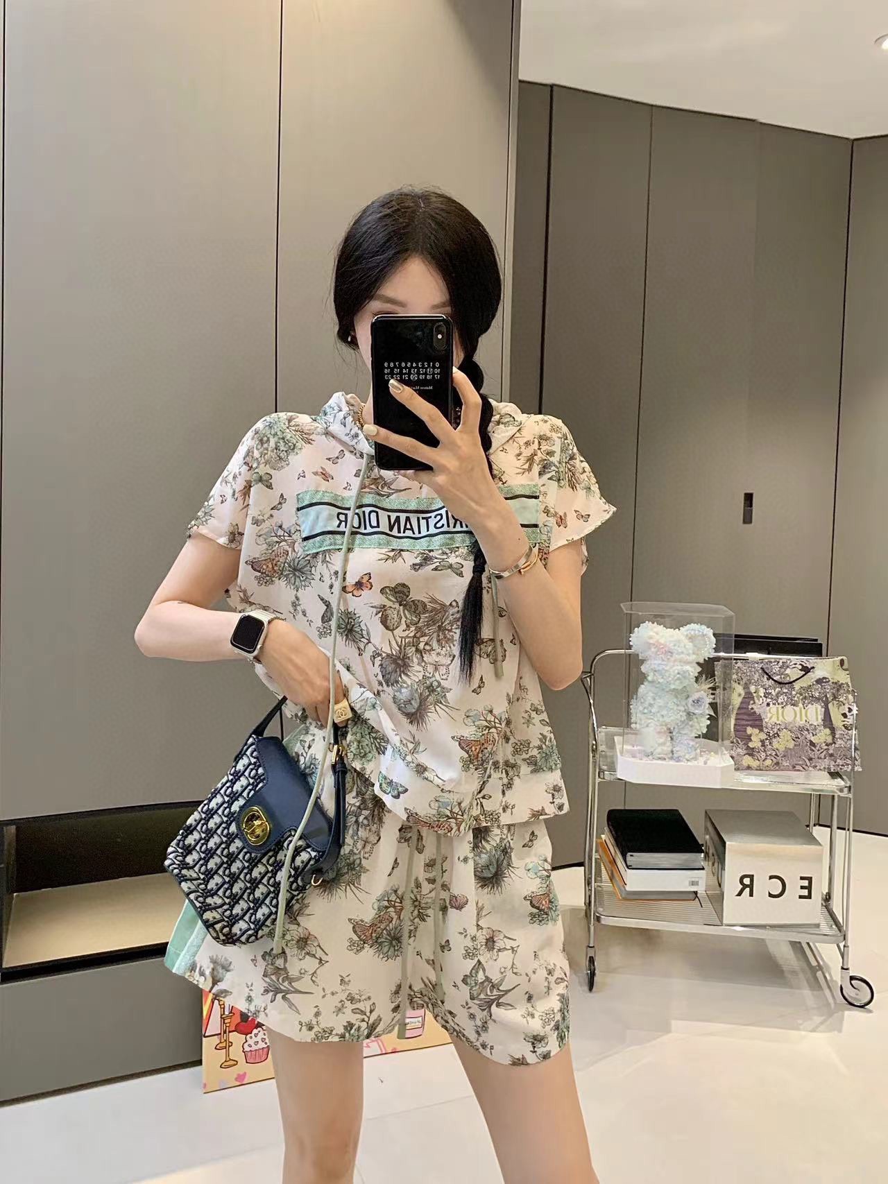 DIOR高仿女裝精品 獨家爆款 定制薄啥女休閒套裝