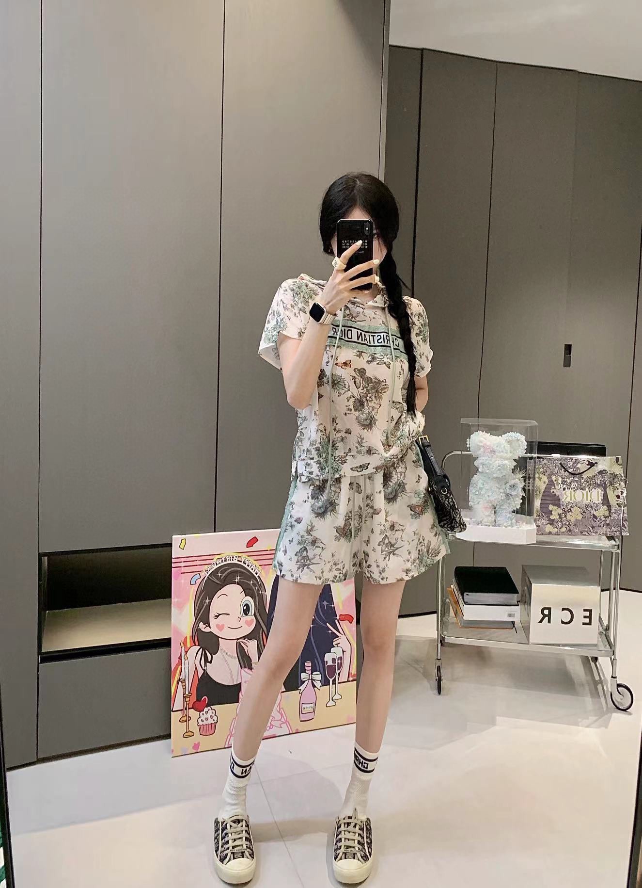 DIOR高仿女裝精品 獨家爆款 定制薄啥女休閒套裝