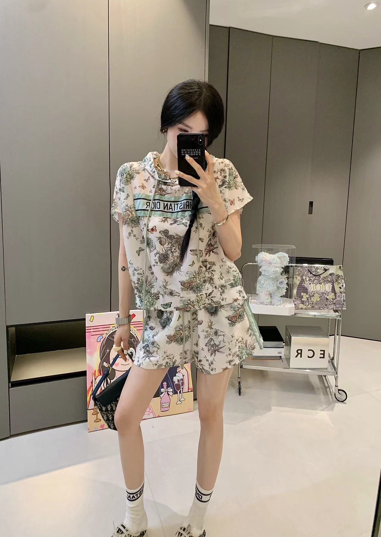 DIOR高仿女裝精品 獨家爆款 定制薄啥女休閒套裝