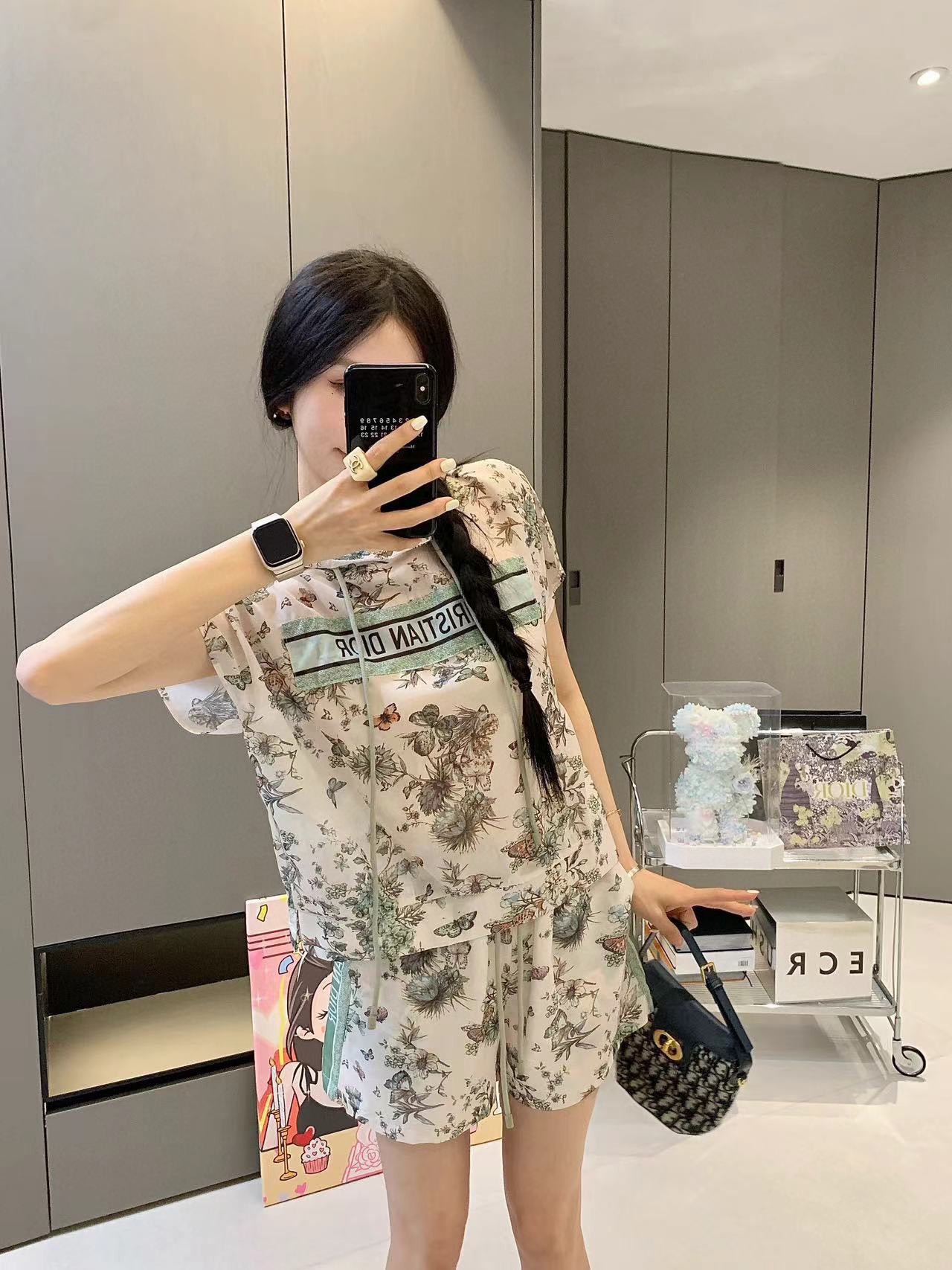 DIOR高仿女裝精品 獨家爆款 定制薄啥女休閒套裝