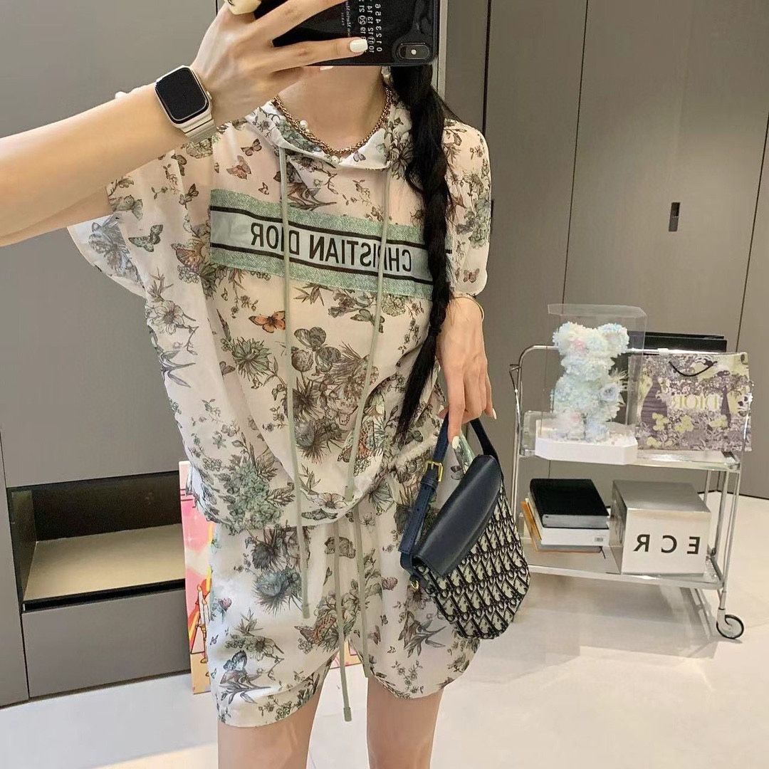 DIOR高仿女裝精品 獨家爆款 定制薄啥女休閒套裝