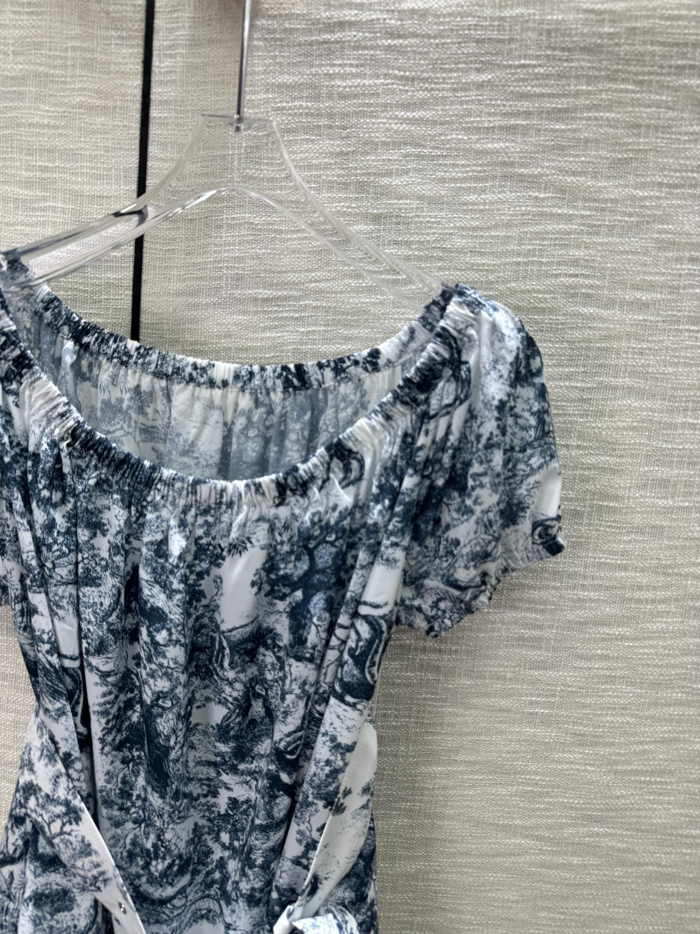 DIOR頂級高仿原單精品一字肩連衣裙