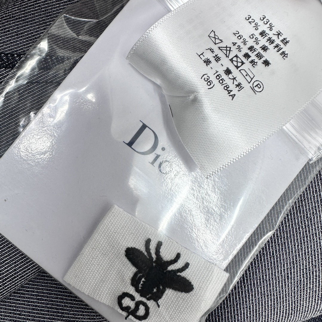 DIOR一比一原單專櫃同步牛仔壓皺連衣裙