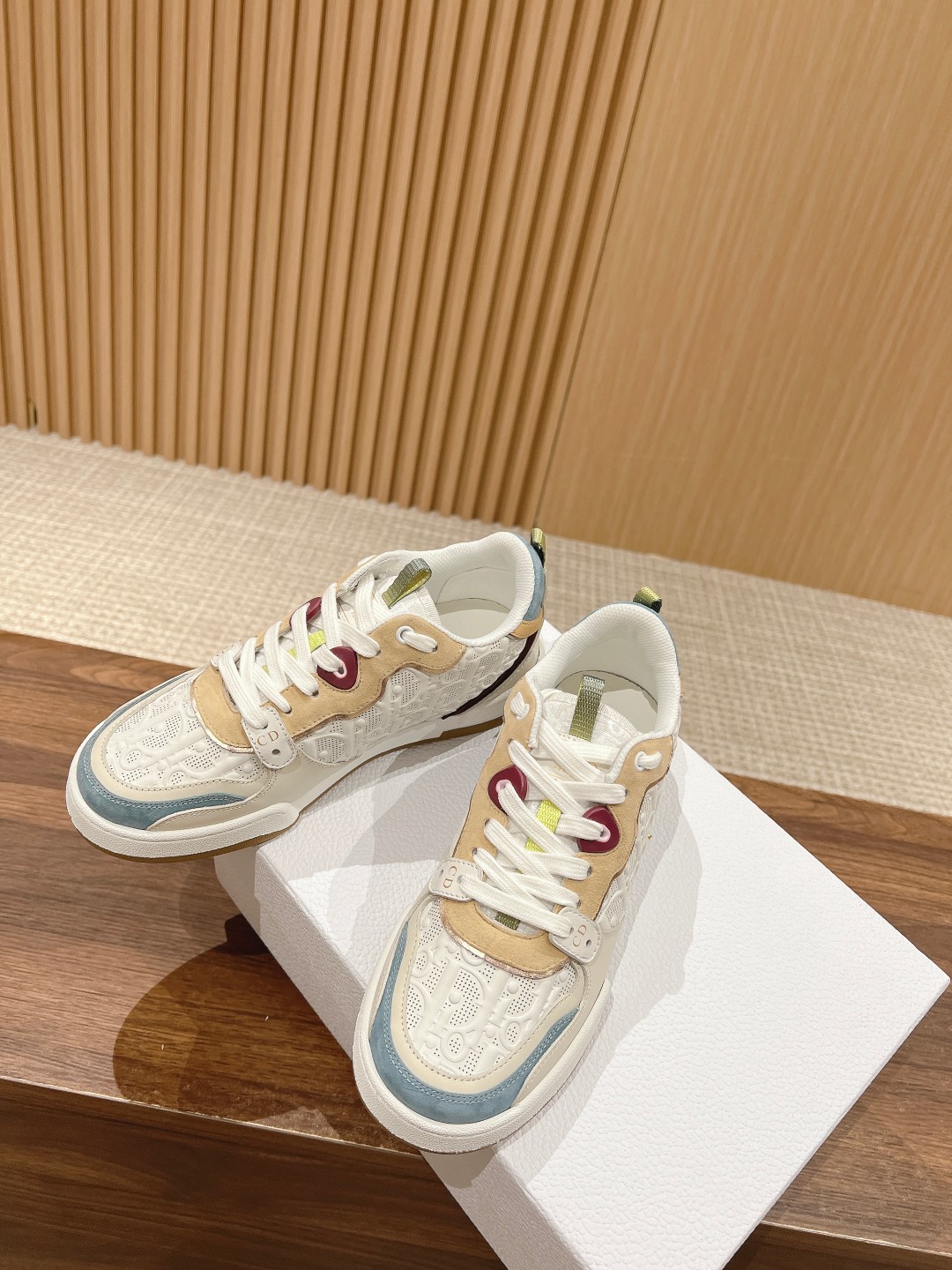 DIOR復刻高仿女款真皮運動鞋 原版tpu大底