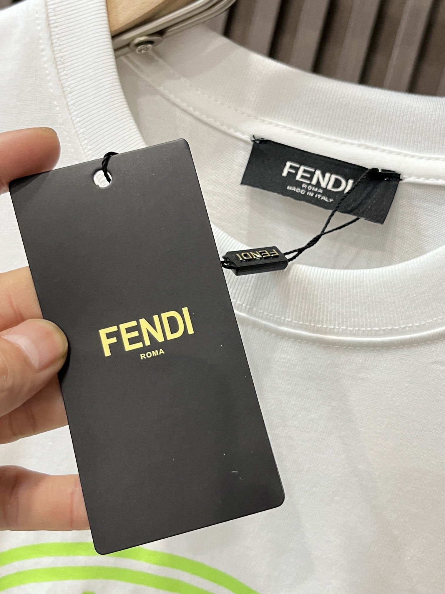 高端復刻Fendi芬迪一比一專櫃同步短袖T恤純棉短袖男裝
