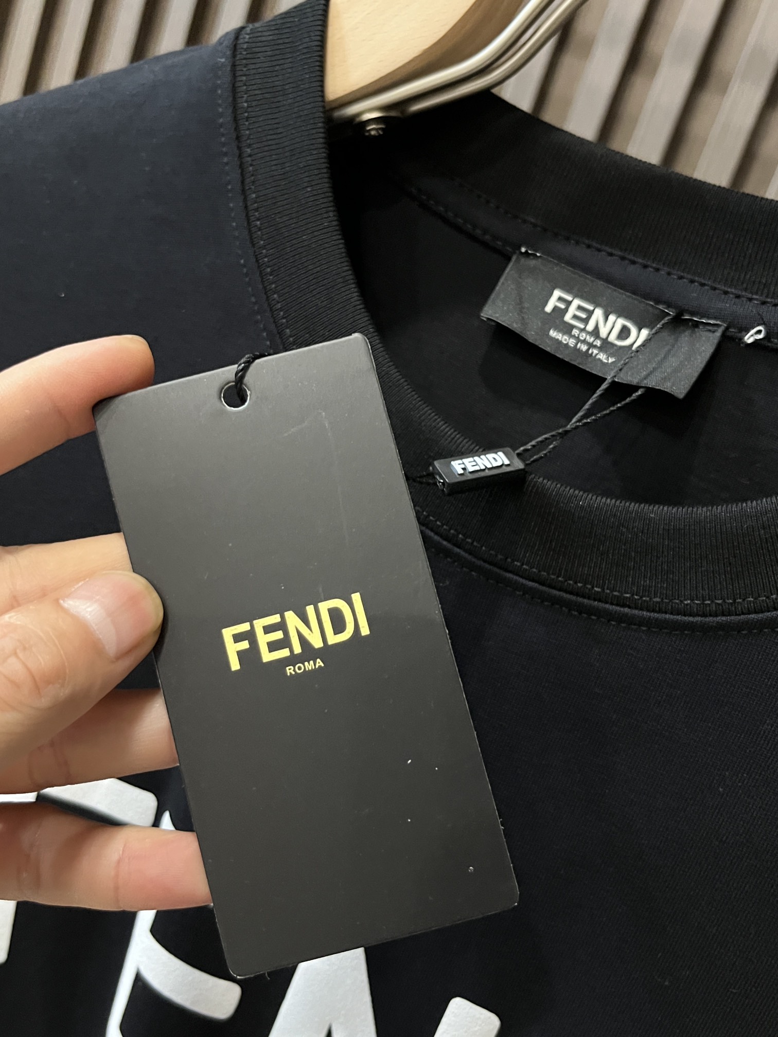 Fendi芬迪高仿最高版本純棉印花logo短袖T恤 專櫃同步男裝
