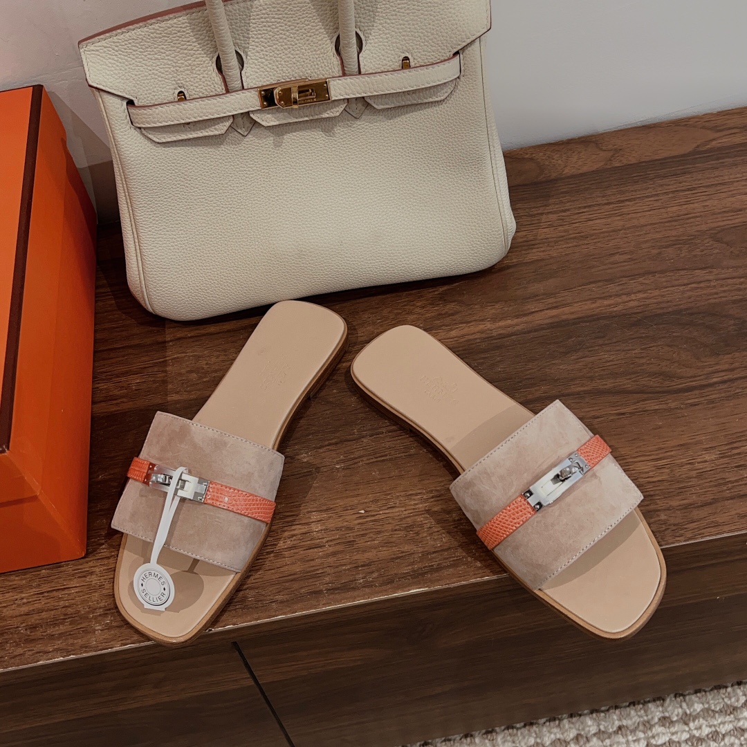 Hermes 愛馬仕頂級高仿Giulia涼鞋真皮材質男女款