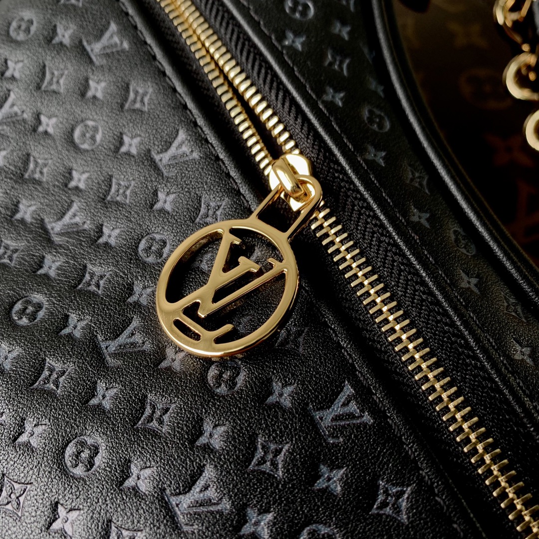 M22591黑色獨特造型 Monogram 花紋 LV精品A貨包包
