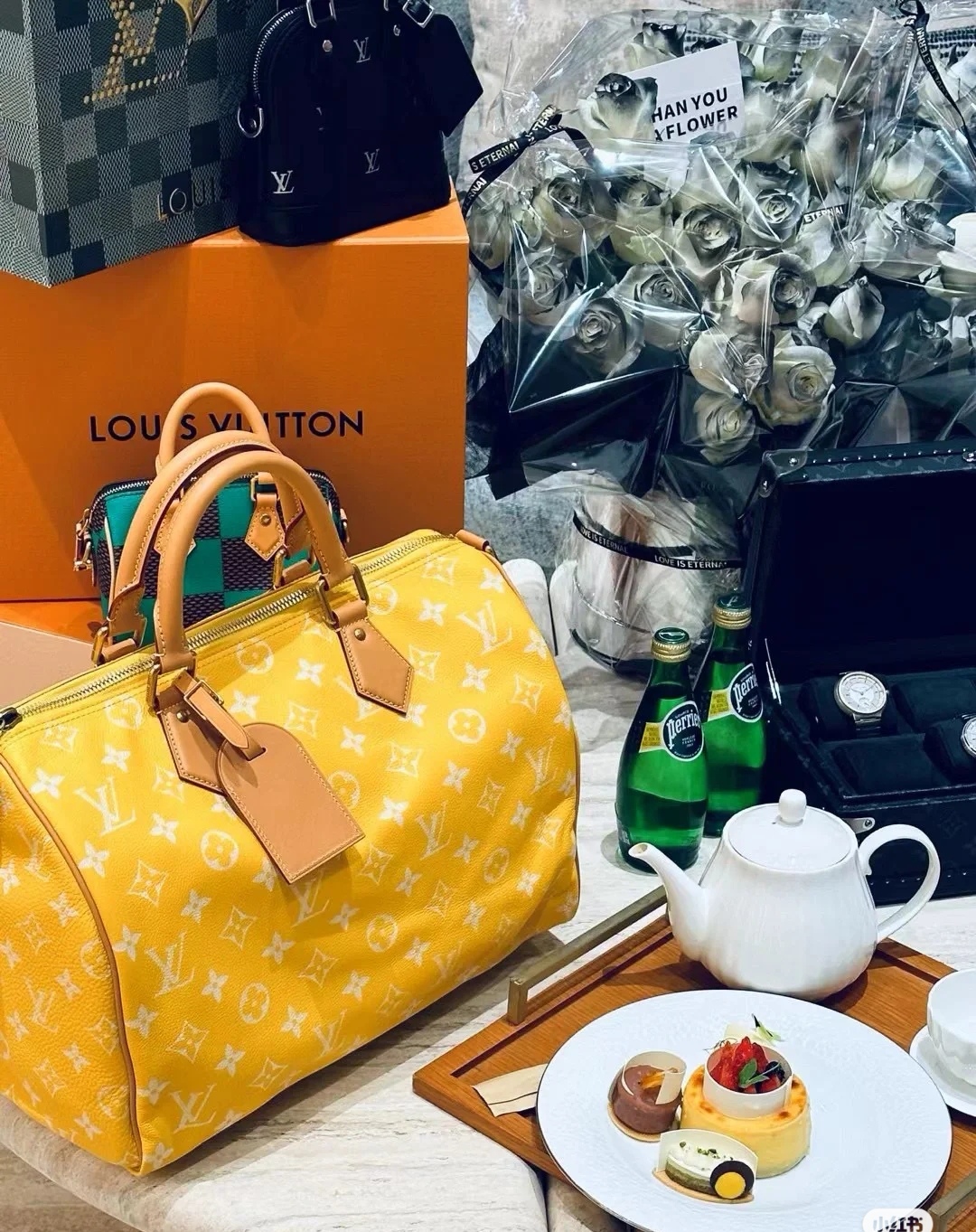 一比一A貨LVSPEEDY P9 BANDOULIÈRE40手袋黃色
