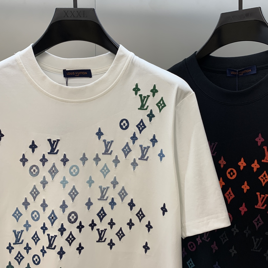 2024新品頂級原單路易威登高仿純棉短袖T恤 白色