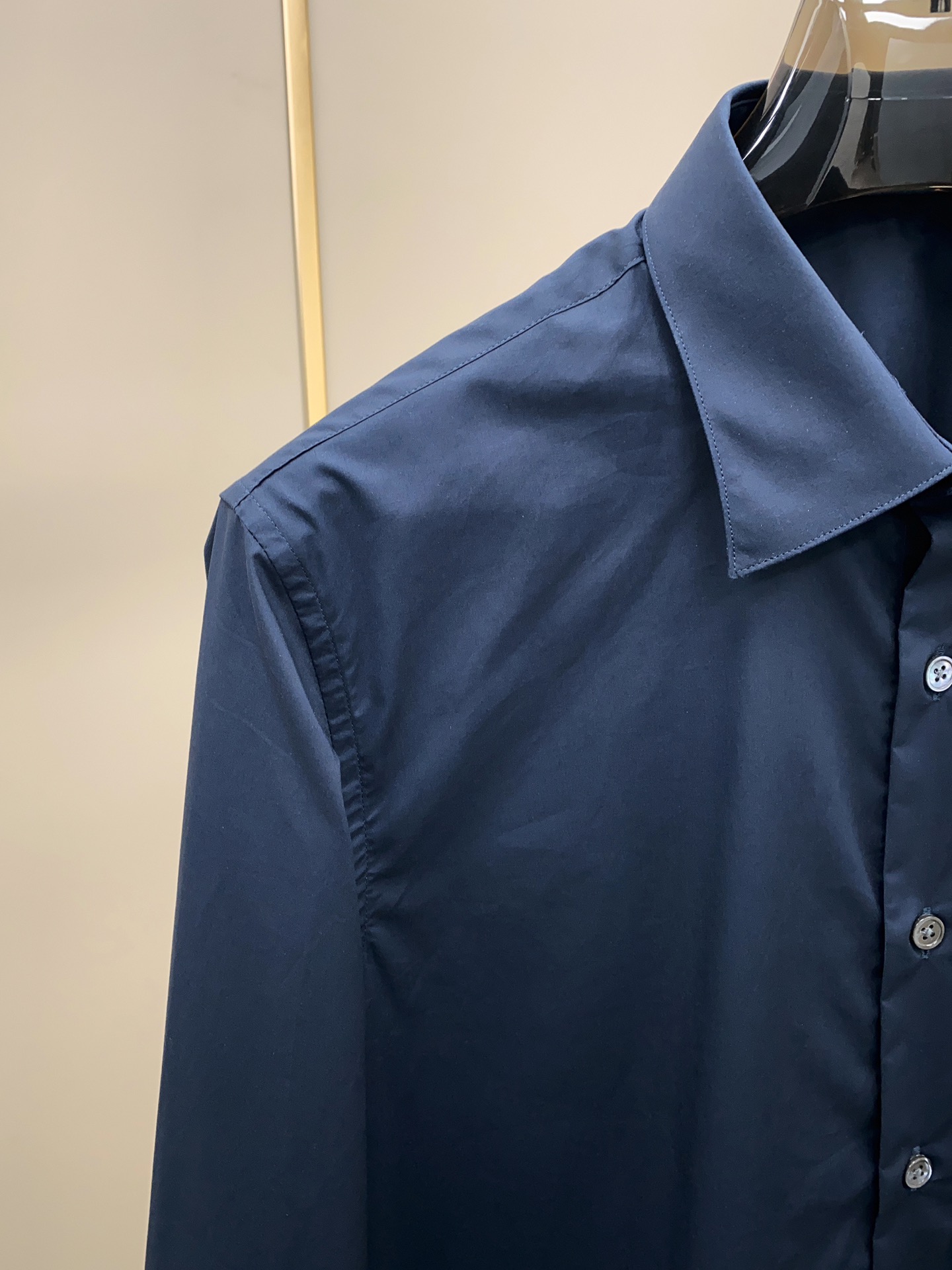 頂級字母刺繡LV高仿路易威登純棉長袖襯衣男裝衣服