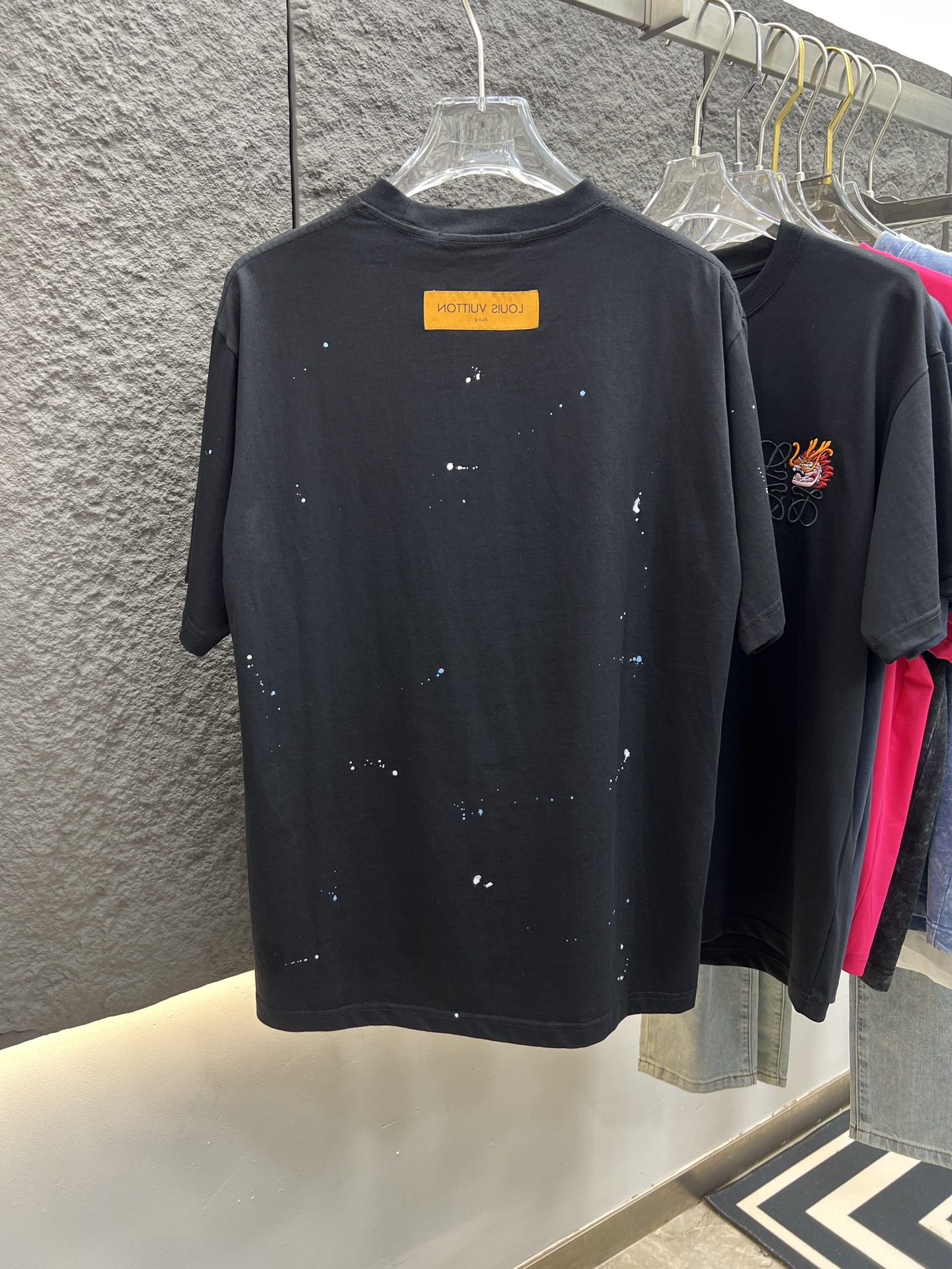 新款上市頂級原單路易威登春夏新品印花短袖T恤 黑色