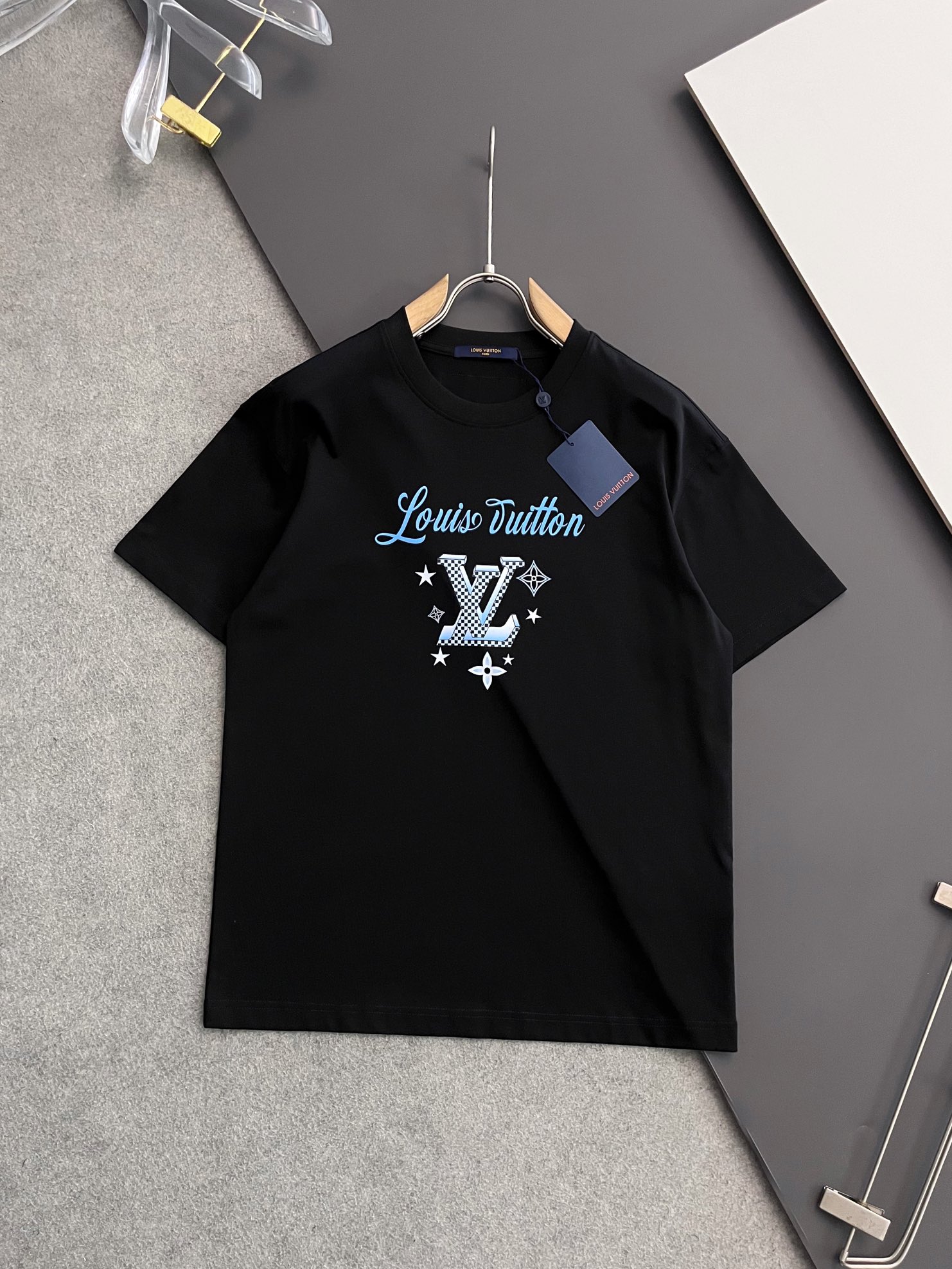 非常好看的LVlogo 頂級原單高仿印花純棉短袖T恤