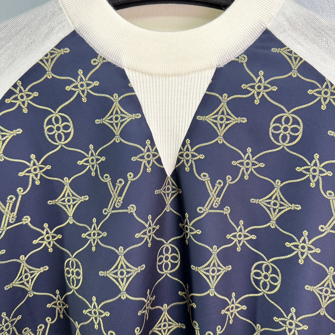 Louis Vuitton高仿針織字母圓領針織衫 慢慢的工藝刺繡