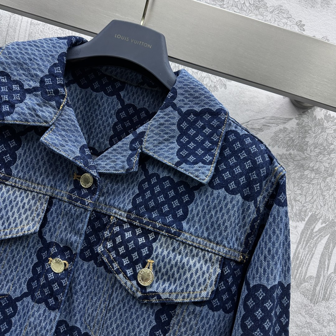 Louis Vuitton2024新品高仿盤棋格外套全棉材質翻領格子外套