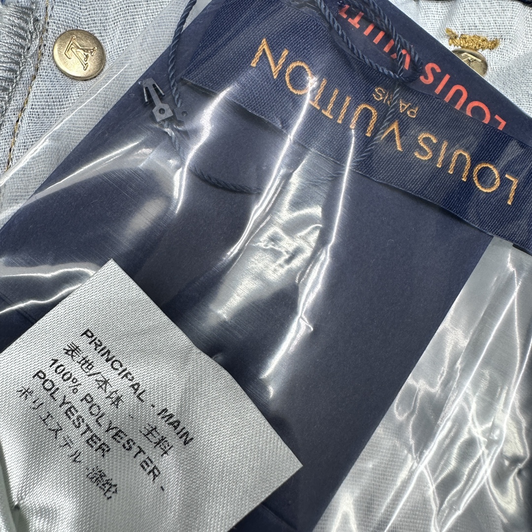 高仿LV衣服新品上架盤棋格直筒牛仔褲定制面料