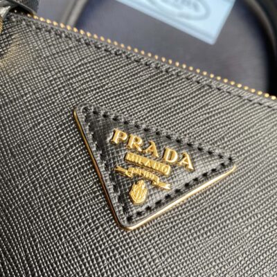 複刻普拉達包包 中號Prada Galleria Saffiano皮革手袋 殺手包 黑色