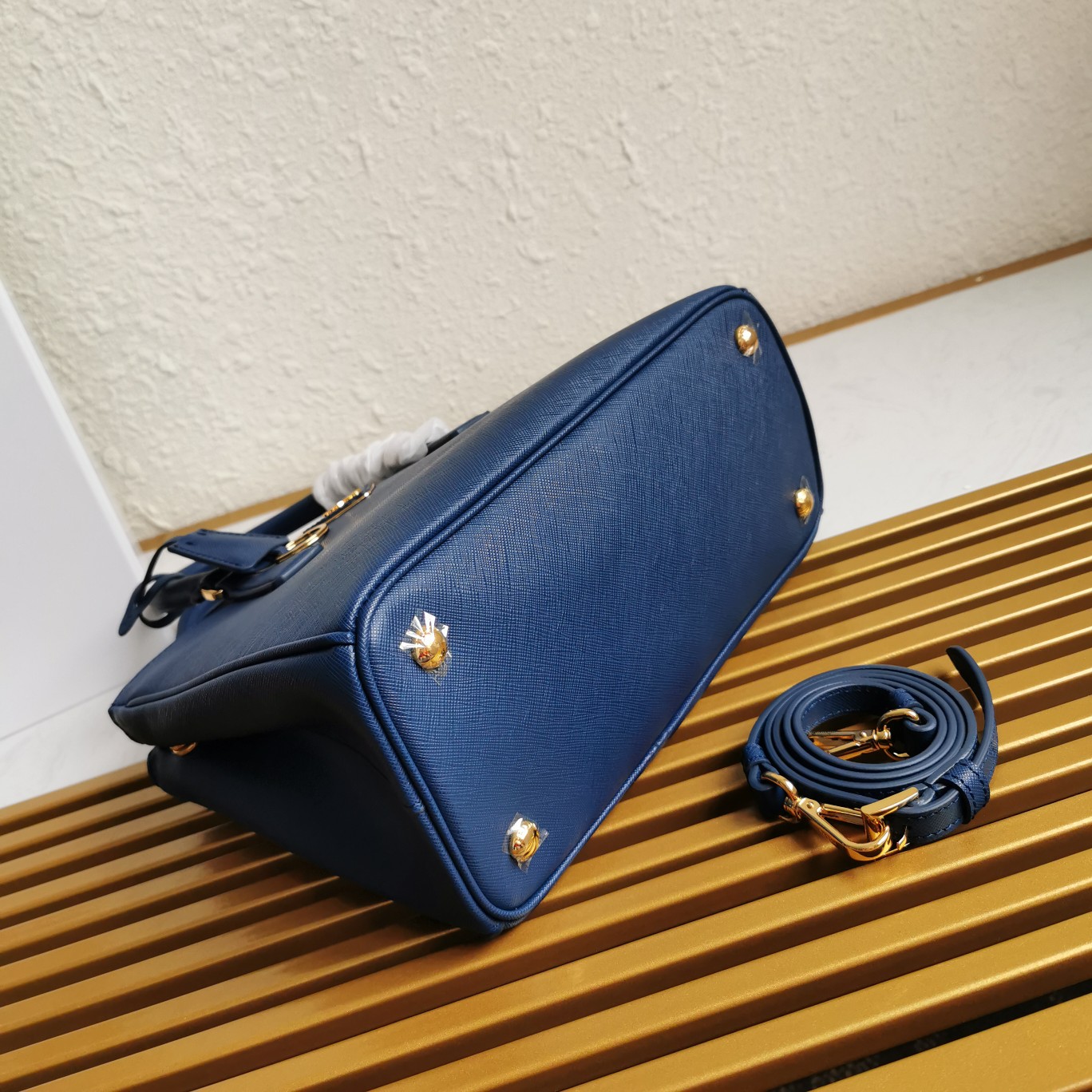 複刻普拉達包包 中號Prada Galleria Saffiano皮革手袋 殺手包 深藍