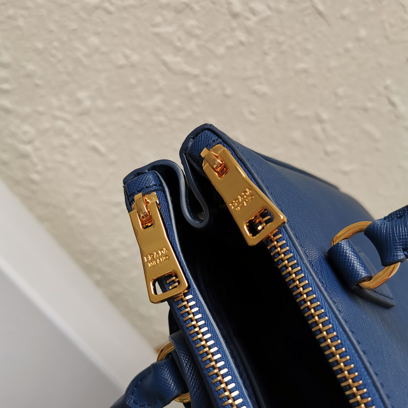 複刻普拉達包包 中號Prada Galleria Saffiano皮革手袋 殺手包 深藍