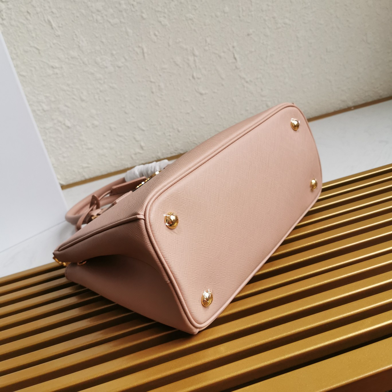 複刻普拉達包包 中號Prada Galleria Saffiano皮革手袋 殺手包 杏色